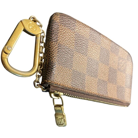 Authentic Louis Vuitton Damier Ebene Canvas Key Pouch - Picture 11 of 14